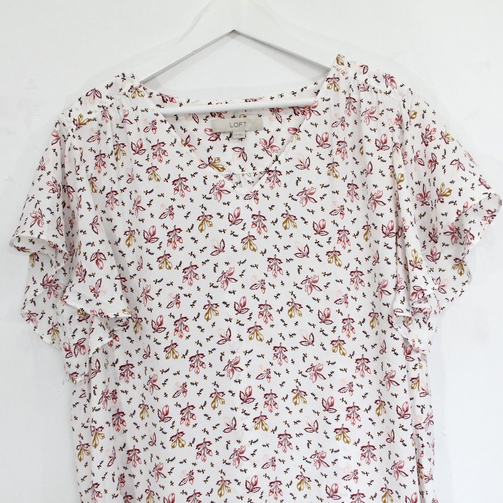 Loft Plus Size Shirt XXL Women Spring Blouse NEW - Picture 1 of 8